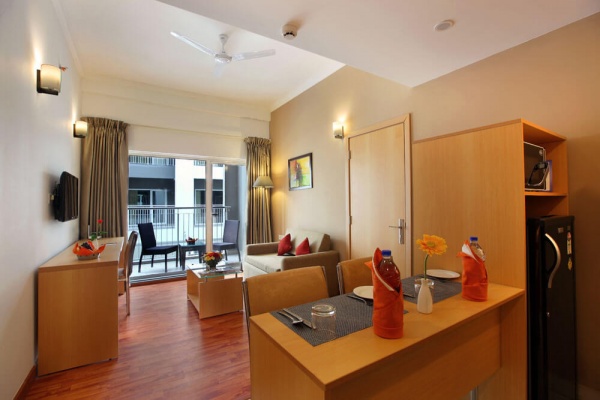 Starlit Suites Cochin - 1 BHK - Living Room